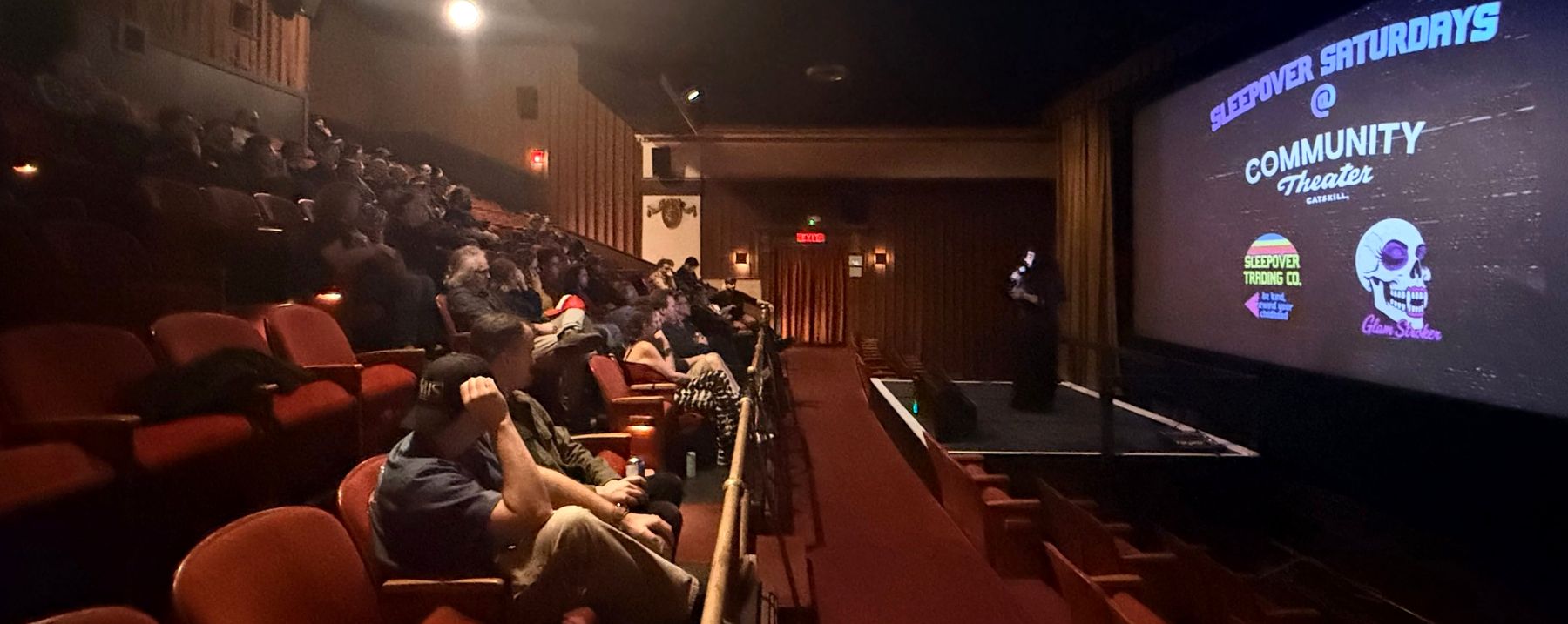 A full house at a Sleepover Saturday screening at the Community Theater